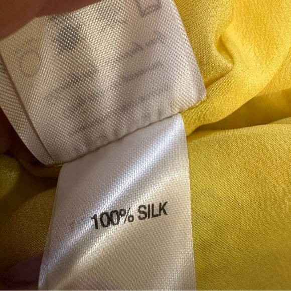 NWT Maria Lucia Hohan Yellow Sparkle Wrap Dress US 4 - Picture 4 of 4